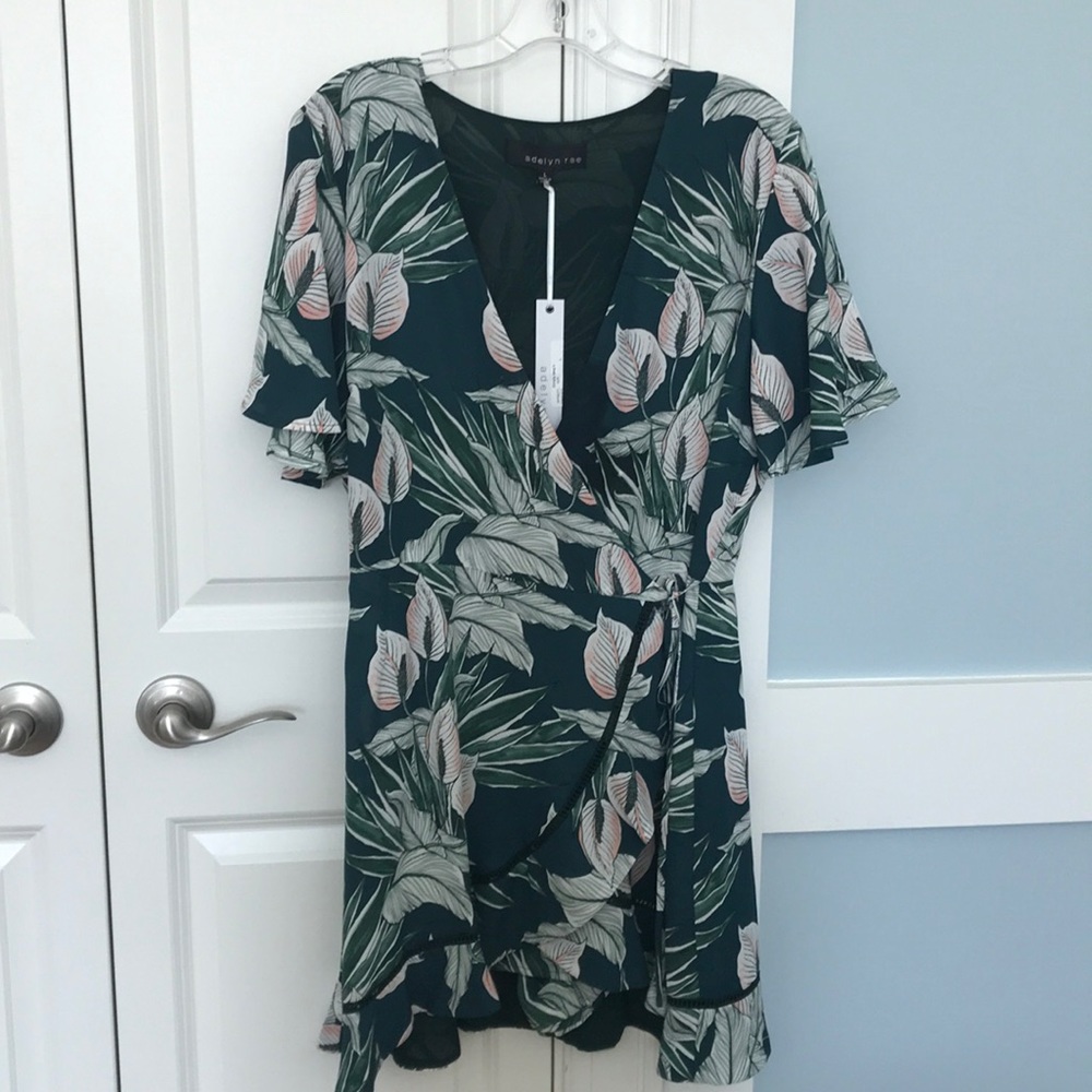 Adelyn Rae Nissa Print side tie romper skort